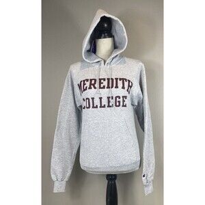 Meredith College Hoodie Adult XS Gray Long Sleeve Pullover Ladies